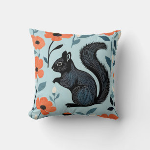 Coussin L'écureuil fleur de printemps Art