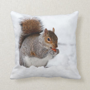 Coussin L'écureuil mangeant une noix de croustillant