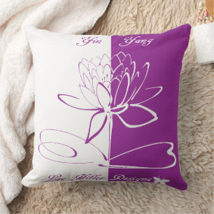 Coussin Lee Hiller conçoit des accents de logo Violet blan