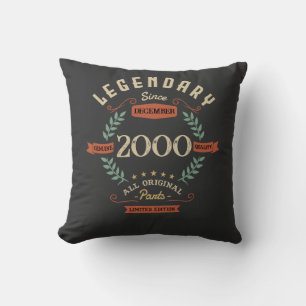 Coussin Légendaire cadeau d'anniversaire personnalisé