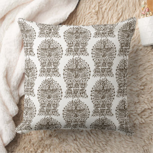Coussin Légende Ancienne : Oiseau Géant et Tentes Tribales