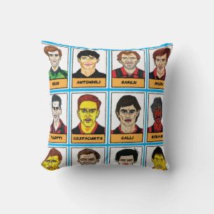 Coussin Légendes De Football Milan Rouge Et Noir