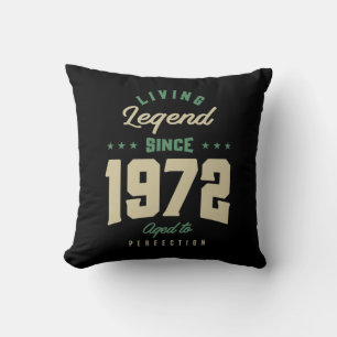 Coussin Légendes Depuis 1972 Cadeau Anniversaire