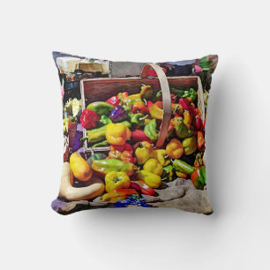 Coussin Légumes colorés dans un marché fermier