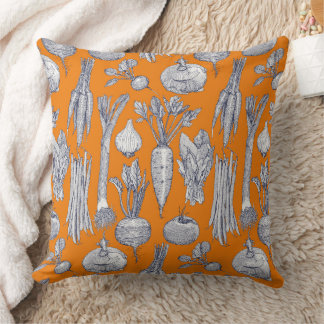 Coussin légumes du marché des agriculteurs bleu marine sat
