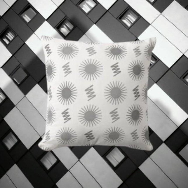 Coussin L'élégance de la nature Botanique B & W (Créateur téléchargé)