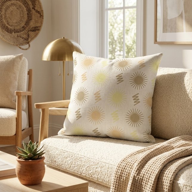 Coussin L'élégance de la nature Botanique Sépia (Créateur téléchargé)