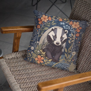 Coussin L'élégant Badger inspiré William Morris