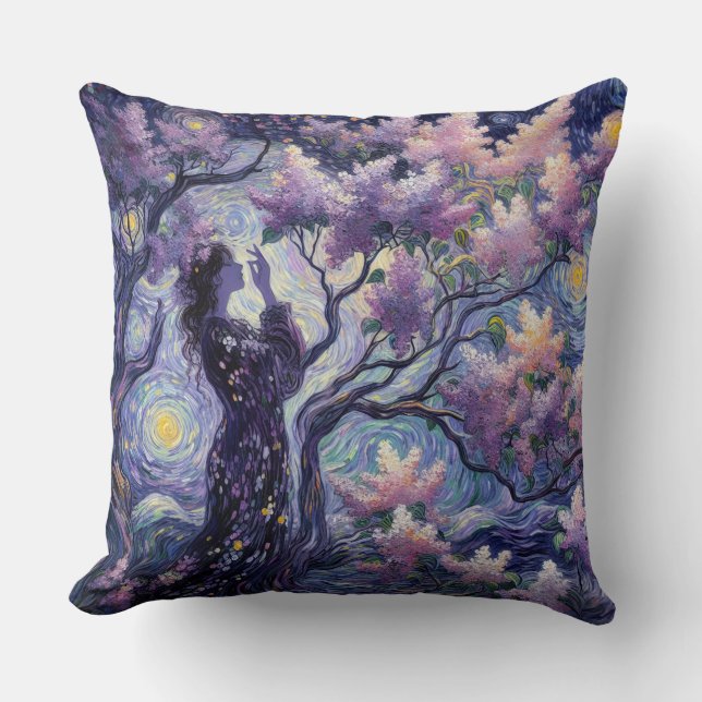 Coussin "L'Embrassement de la nuit lunatique" (Recto)