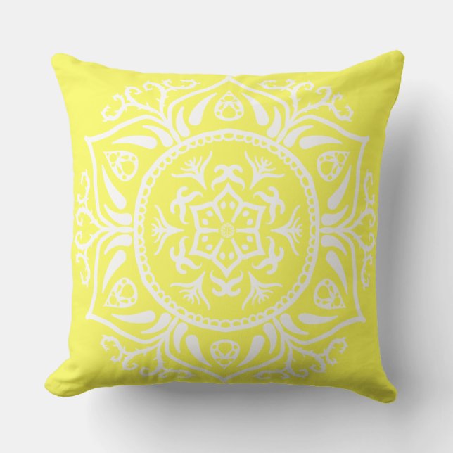 Coussin Lemon Mandala (Recto)