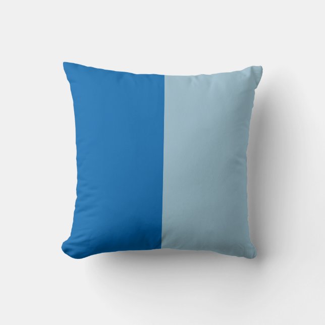 Coussin Lémonade bleu électrique et ton Aquamarine Duo (Recto)