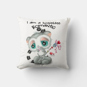 Coussin Lémurien fantaisiste avec flèche de cœur – Amour c