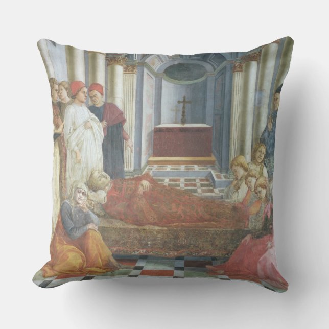 Coussin L'enterrement de St Stephen, détail du cycle (Recto)