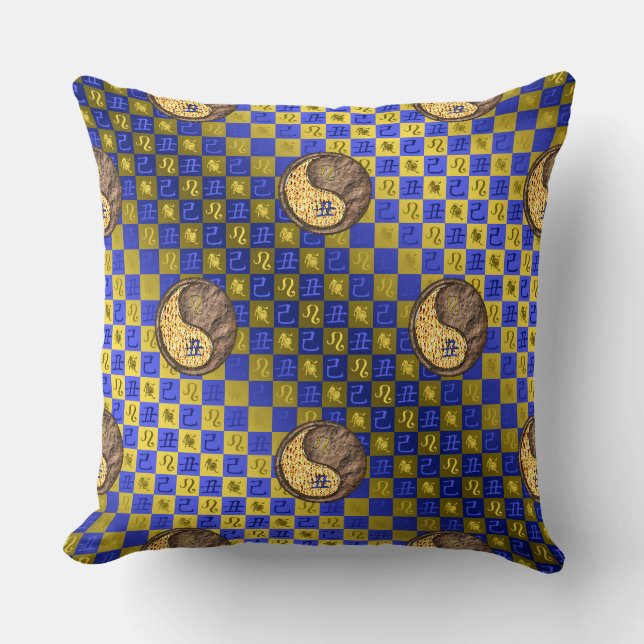 Coussin Léo & Bœuf de Terre (Recto)