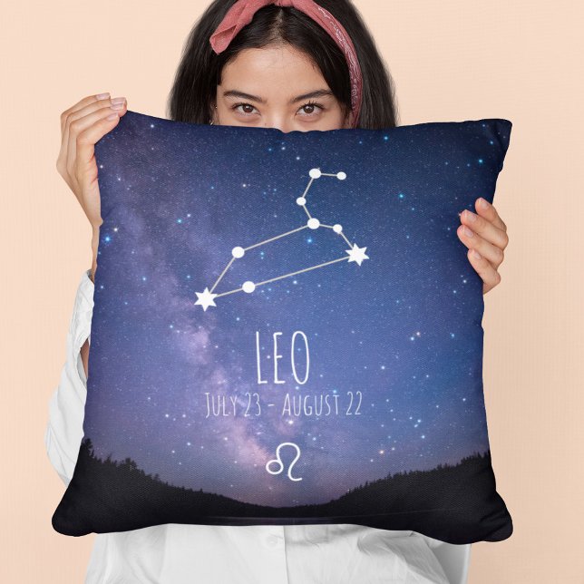 Coussin Leo | Constellation Zodiaque personnalisée (Créateur téléchargé)