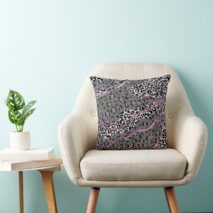 Coussin Léo Imprimé Animal Paillettes Glam 3