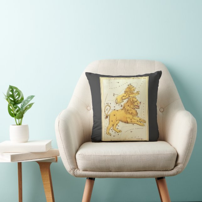 Coussin Léo le Lion Constellation Vintage Urania's Mirror (Chaise)