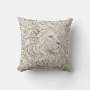 Coussin Léo Relief en Porcelaine Bleu Ivoire
