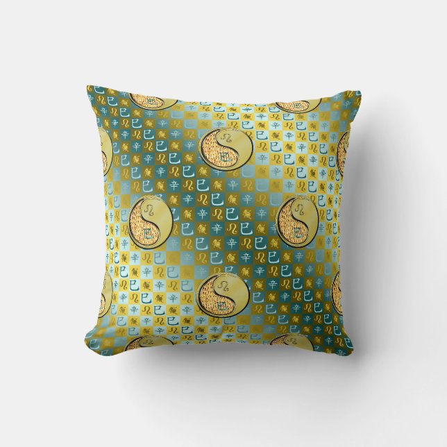 Coussin Léo & Serpent Métal (Recto)