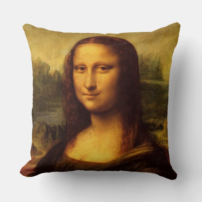 Coussin Leonardo Da Vinci Mona Lisa Peinture d'Art (Recto)