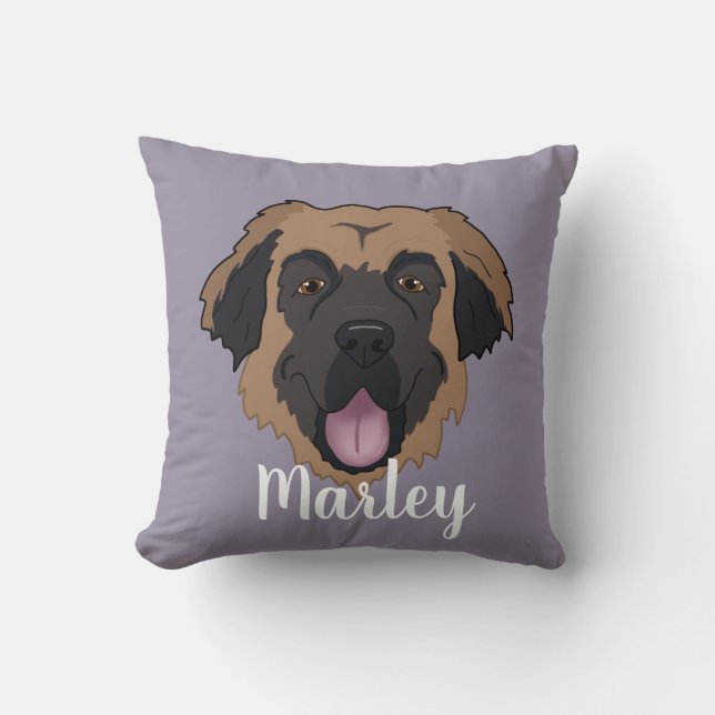 Coussin Leonberger personnalisable (Recto)