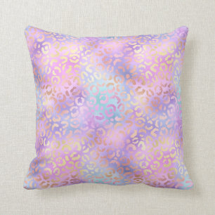 Coussin *~* Leopard brillant Iridescente Poster de animal