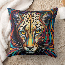 LEOPARD CUSHION ABSTRAIT