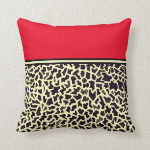 Coussin Leopard de Crème rouge