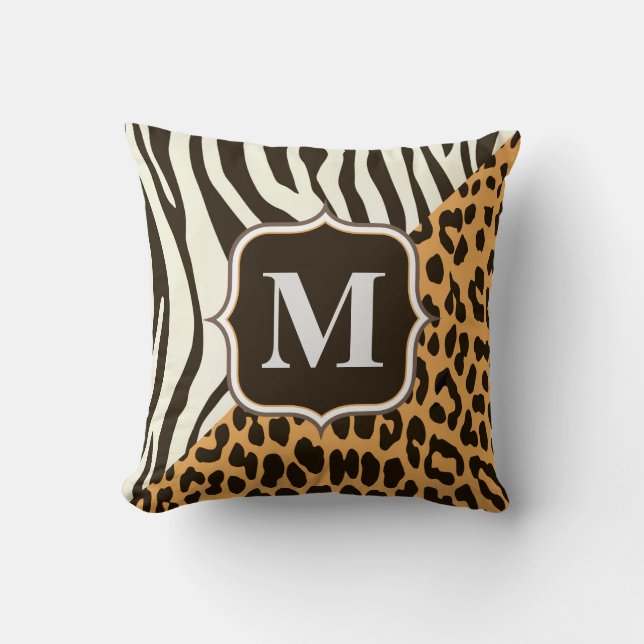 Coussin Leopard et Zebra (Recto)