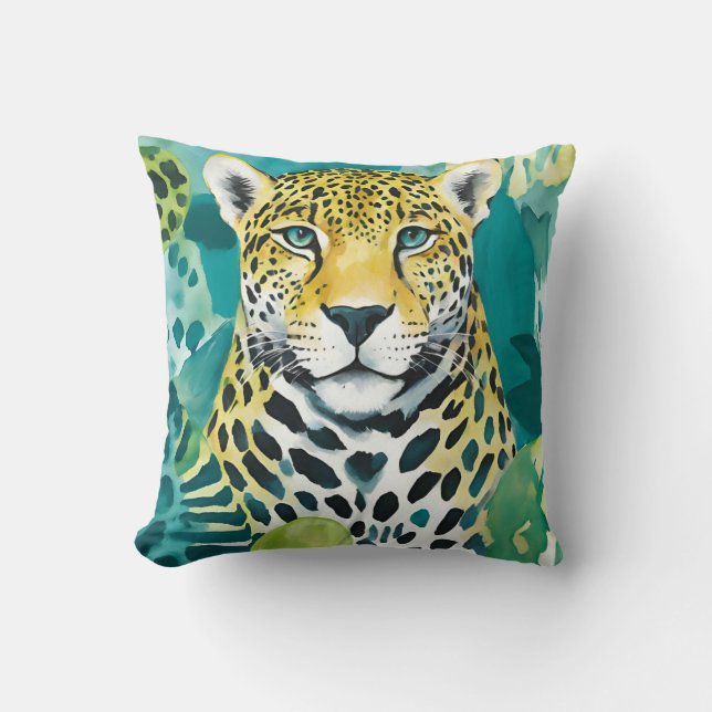 Coussin Leopard Jaguar Big Cat (Recto)