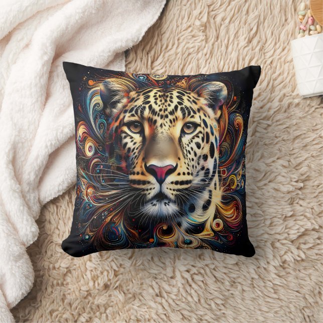 Coussin Leopard Magic : Atmosphère de la jungle artistique (Couverture)