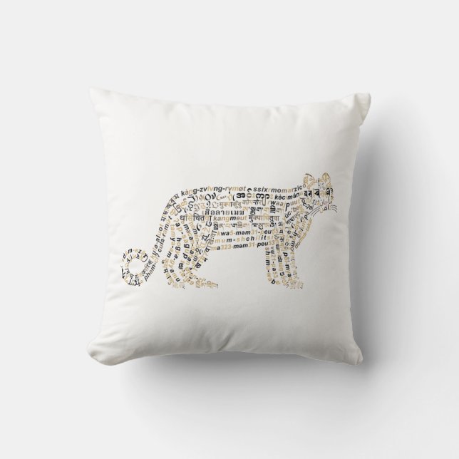 Coussin léopard nuageux du monde (Recto)