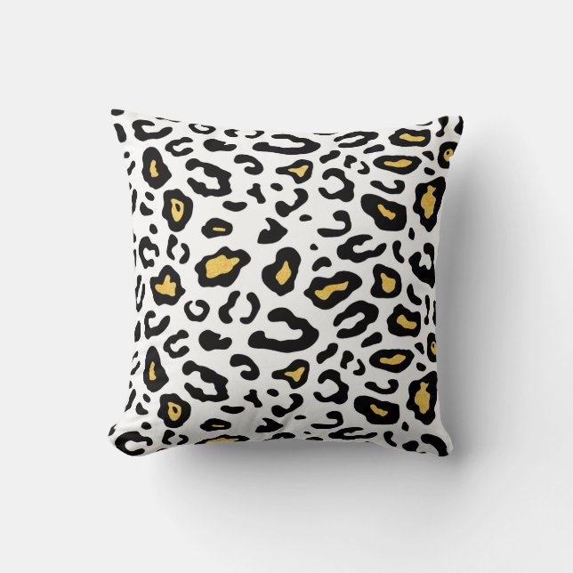 Coussin Léopard peau transparente motif (Recto)