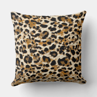 Coussin Leopard peint