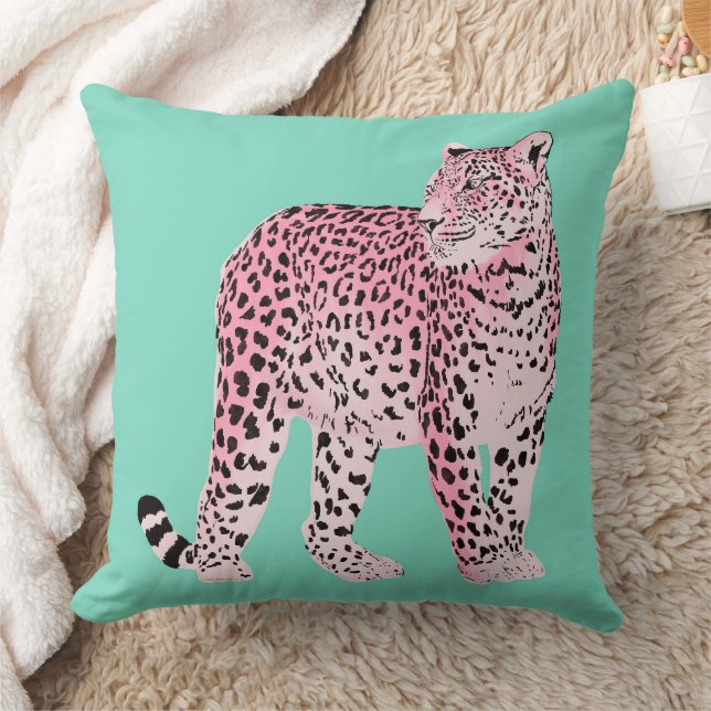 Coussin Leopard rose (Couverture)