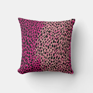 Coussin Léopard rose motif tissu fabriqué animal, backgrou