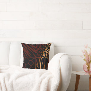 Coussin Léopard, Zèbre, Giraffe, Tigre africaine