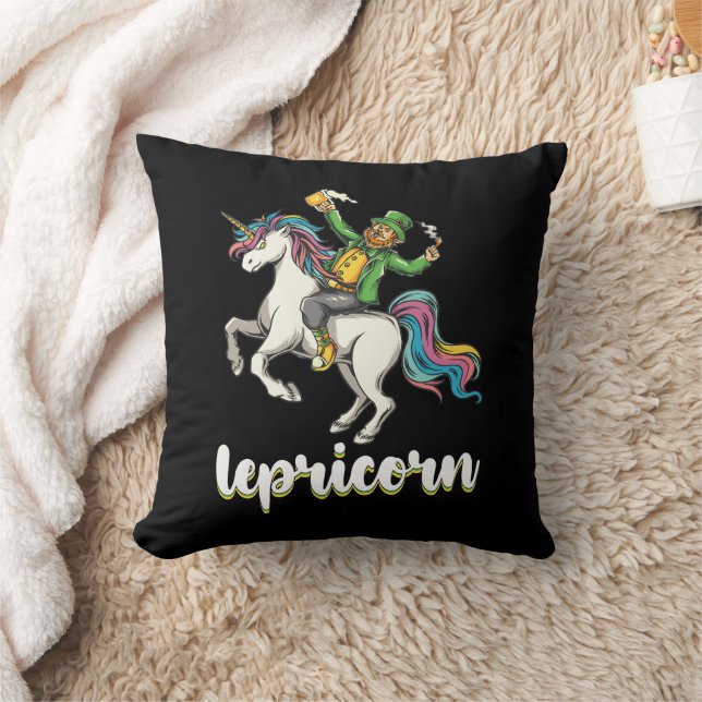 Coussin Lepricorne Leprechaun Licorne Fête de la Saint-Pat (Couverture)