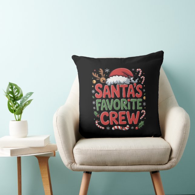 Coussin L'équipe préférée du Père Noël (Chaise)