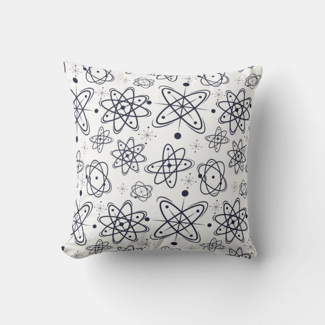 Coussin L'ère atomique : Motifs modernes du milieu du sièc (Recto)