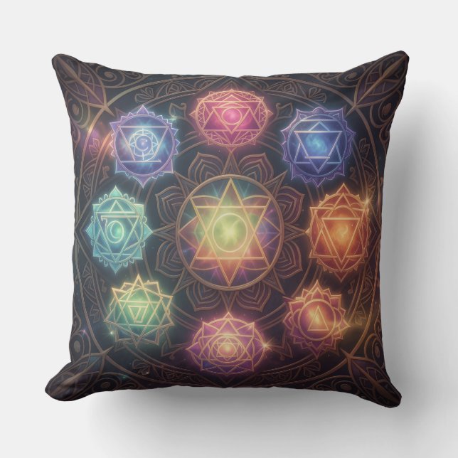 Coussin Les 8 de 7 Chakras (Recto)