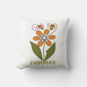 Coussin les abeilles aiment l'été et moi aussi