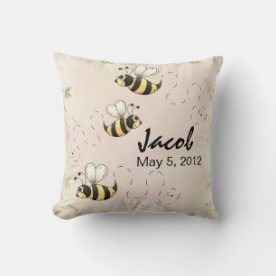 Coussin Les abeilles du pays mignons à personnaliser