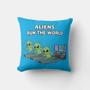 Coussin Les Aliens Dirigent le Monde