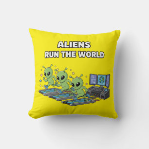 Coussin Les Aliens Dirigent le Monde