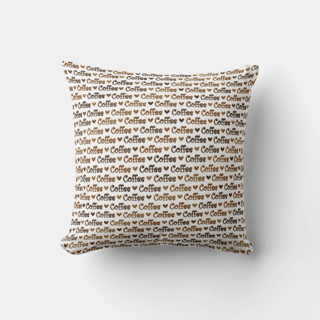 Coussin Les amateurs de café lancent l'oreiller (Recto)