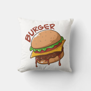 Coussin Les amateurs de hamburgers