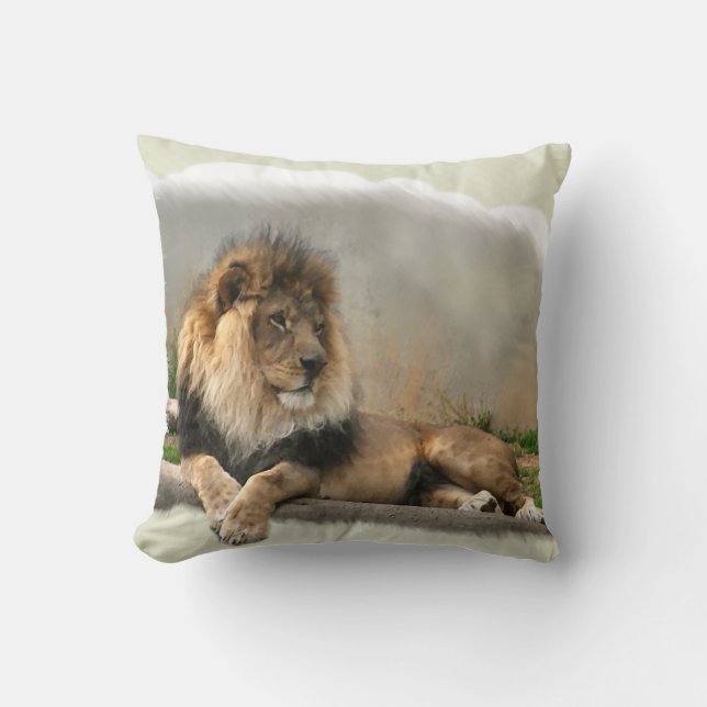 Coussin Les amoureux du lion Roi de la Jungle (Recto)