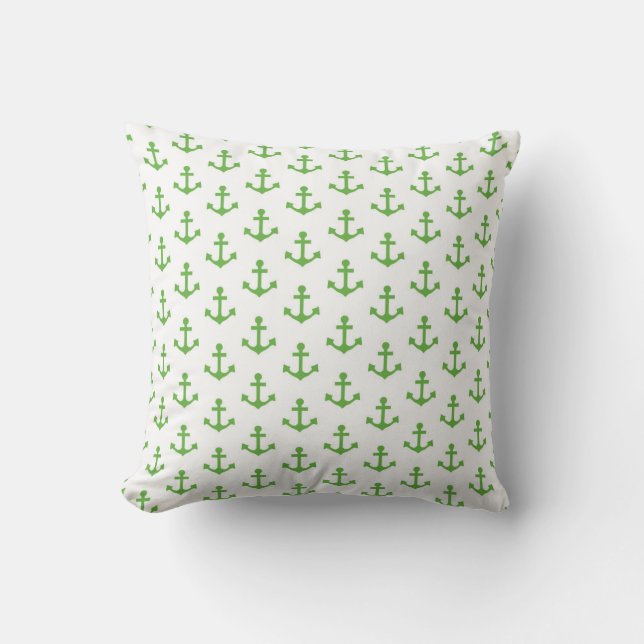 Coussin Les Ancres modèlent la voile nautique de blanc de (Recto)