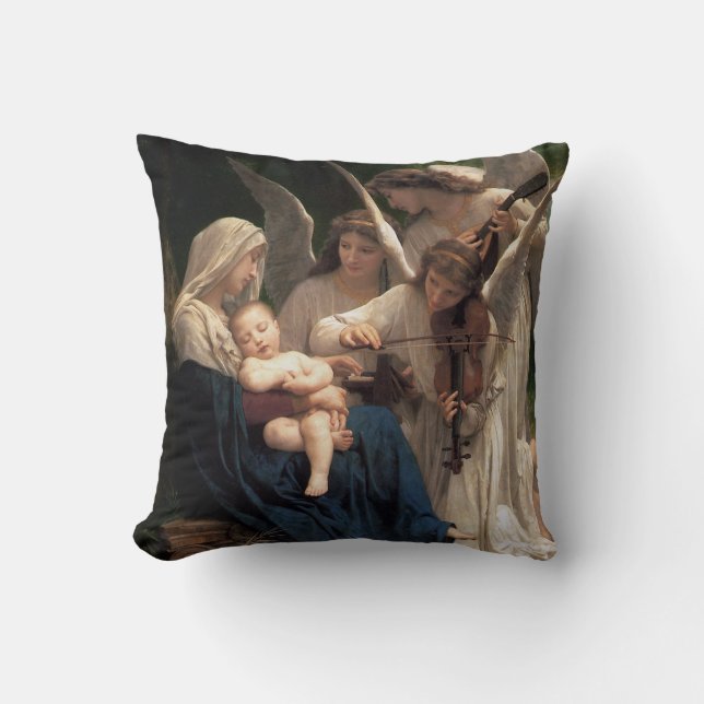 Coussin Les Anges par William Adolphe Bouguereau (Recto)